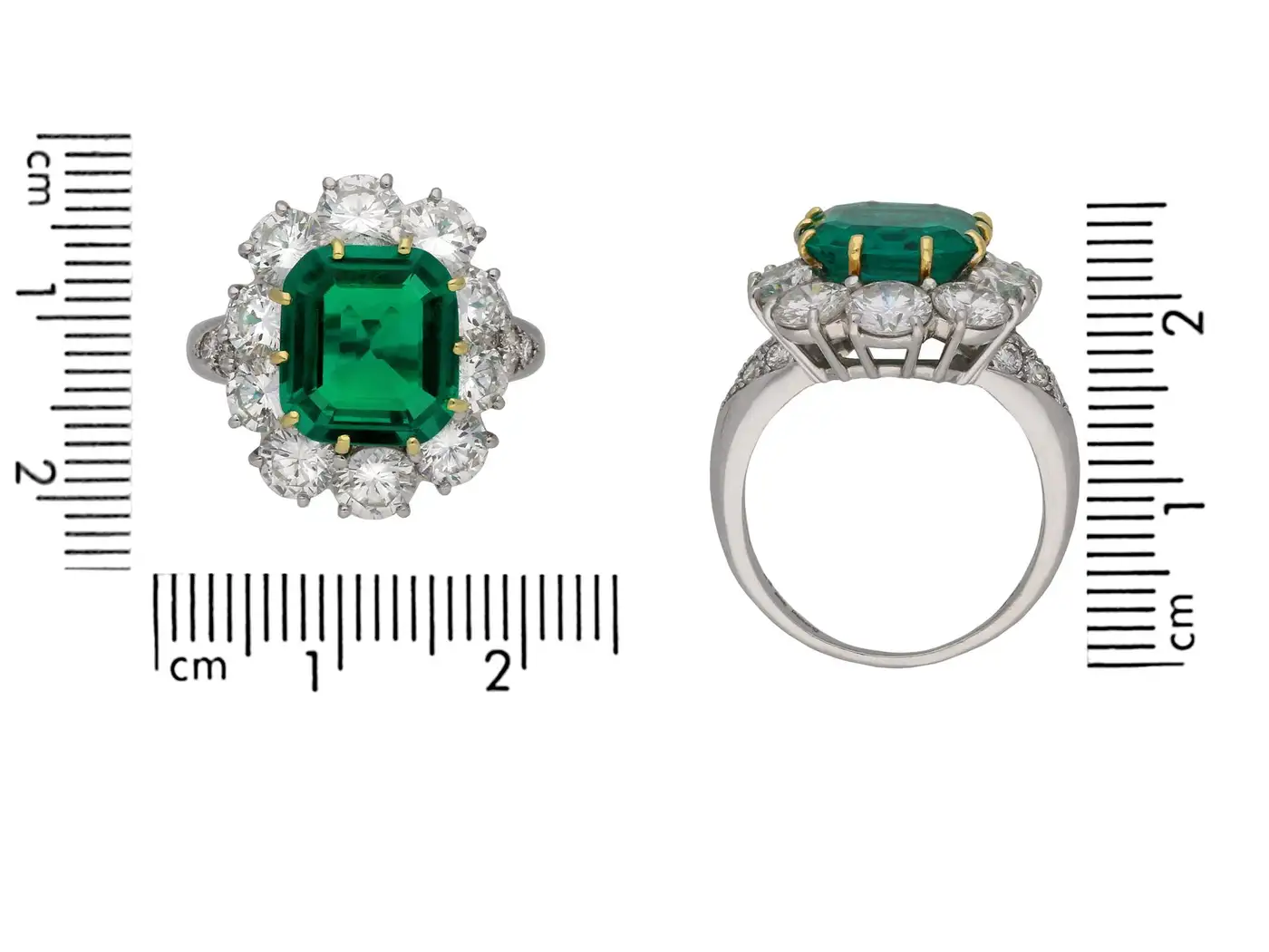 Colombian Emerald and Diamond Ring, American, circa 1980, Van Cleef & Arpels Colombian Emerald and Diamond Ring, American, circa 1980, Van Cleef & Arpels