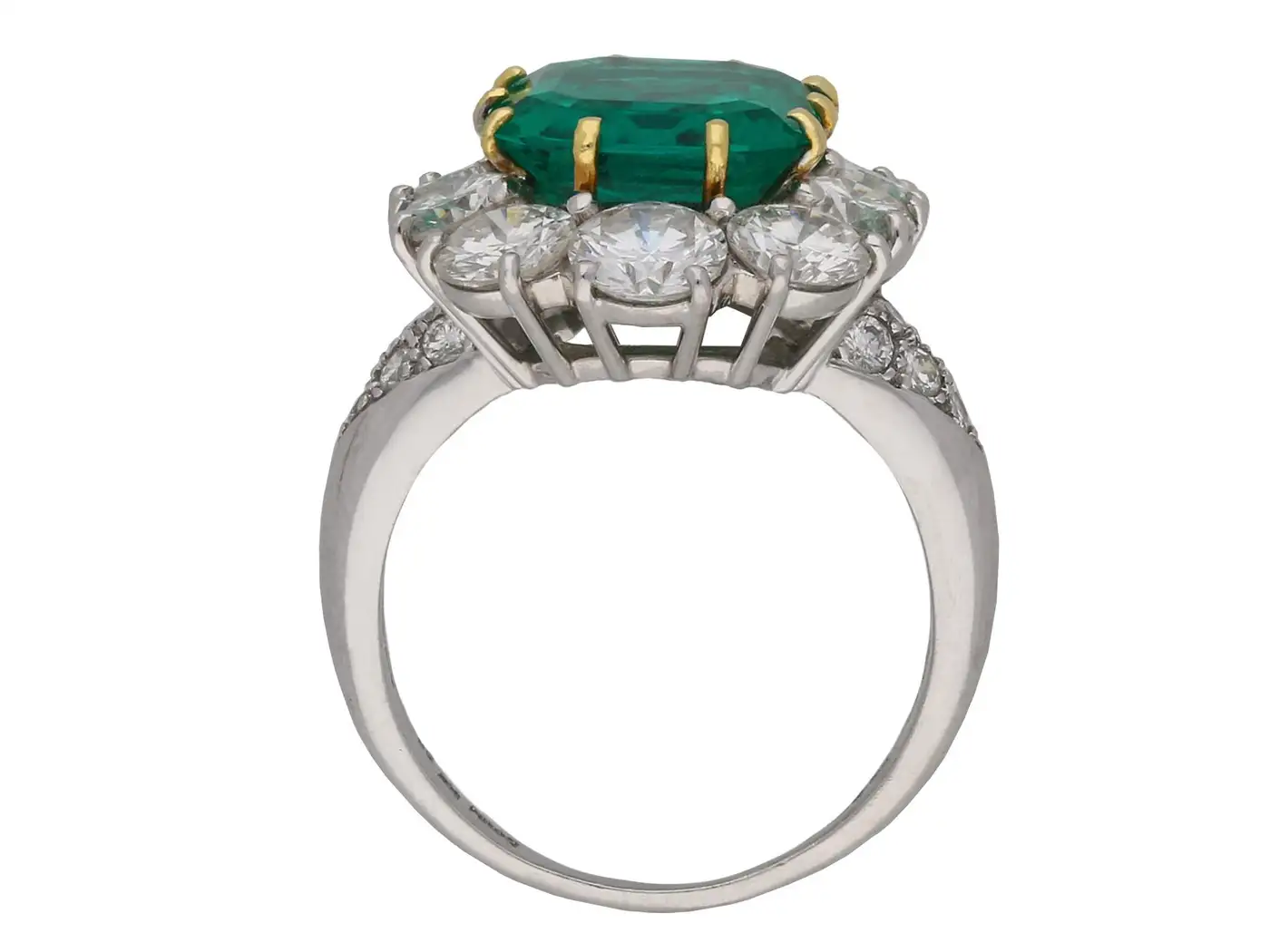 Colombian Emerald and Diamond Ring, American, circa 1980, Van Cleef & Arpels Colombian Emerald and Diamond Ring, American, circa 1980, Van Cleef & Arpels