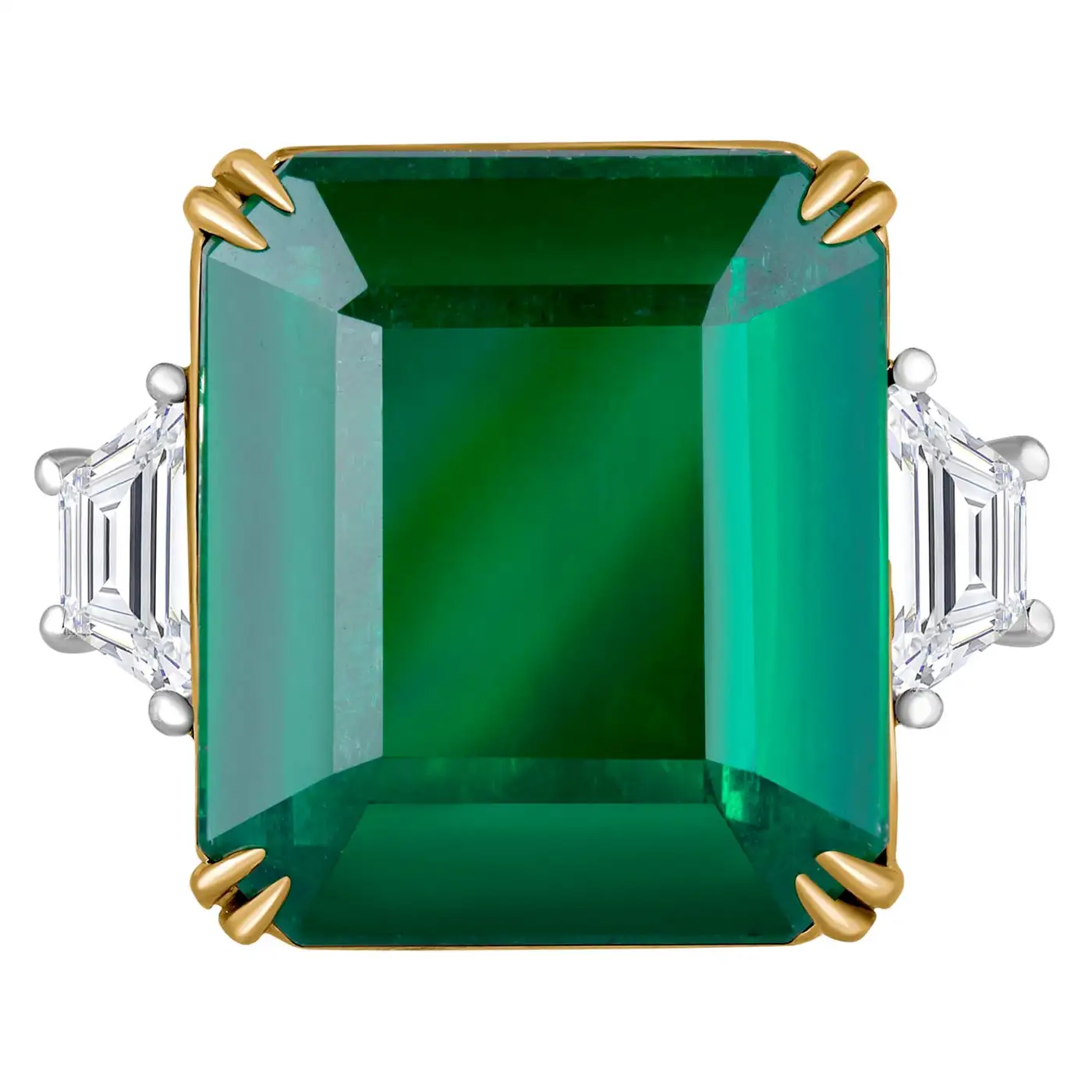 Emilio Jewellery Certified Vivid Green 17.08 Carat Emerald Diamond Ring Emilio Jewellery Certified Vivid Green 17.08 Carat Emerald Diamond Ring