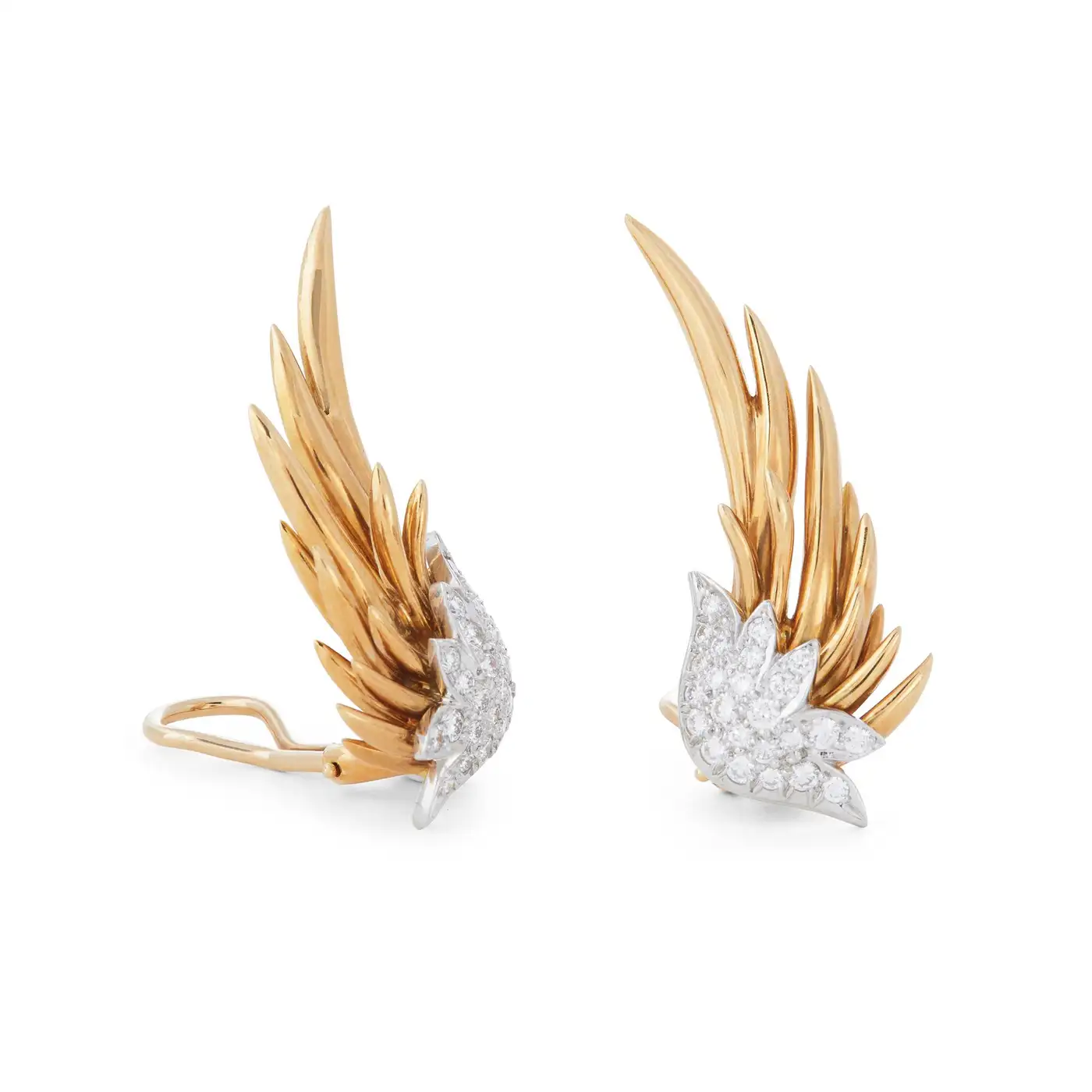 Flame Diamond Ear Clips For Sale - Jean Schlumberger for Tiffany & Co. Flame Diamond Ear Clips For Sale - Jean Schlumberger for Tiffany & Co.