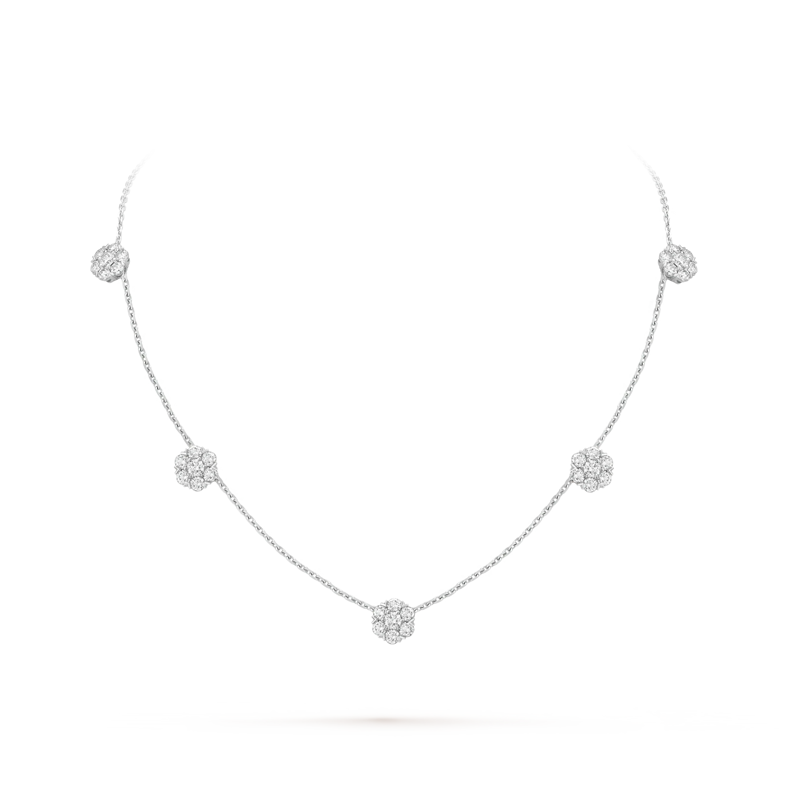 Fleurette necklace 5 flowers For Sale