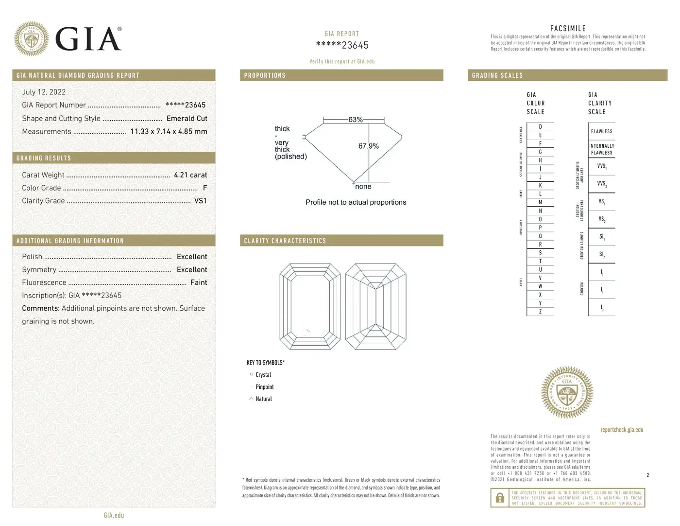GIA Certified 4.21 Carat Emerald Cut Diamond Ring VS1 Clarity F colour GIA Certified 4.21 Carat Emerald Cut Diamond Ring VS1 Clarity F colour