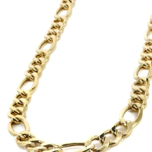 Buy Mens Hollow Figaro 10K Gold Chain