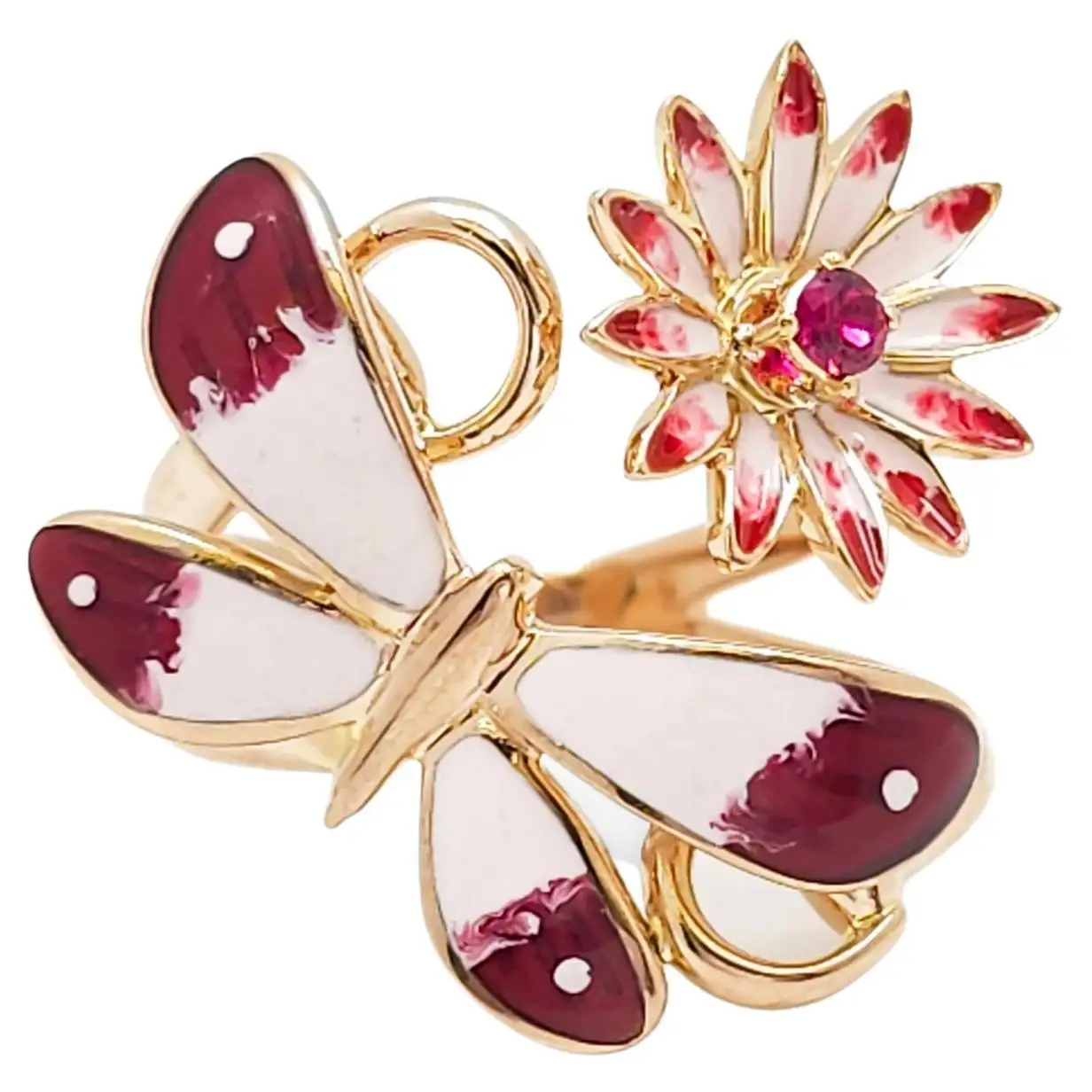 Gucci Flora Butterfly Rose Gold Ring Gucci Flora Butterfly Rose Gold Ring