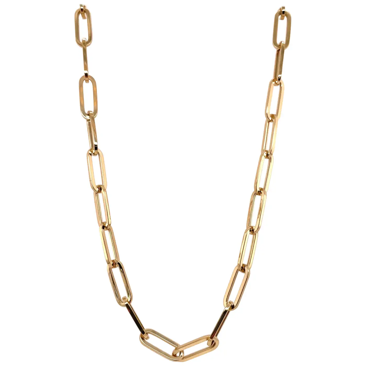 HARBOUR D. Paperclip Link Chain Necklace 14 Karat Yellow Gold HARBOUR D. Paperclip Link Chain Necklace 14 Karat Yellow Gold