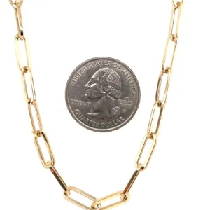 HARBOUR D. Paperclip Link Chain Necklace 14 Karat Yellow Gold HARBOUR D. Paperclip Link Chain Necklace 14 Karat Yellow Gold