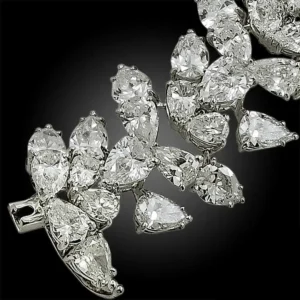 Harry Winston Diamond Platinum Cluster Bracelet Harry Winston Diamond Platinum Cluster Bracelet