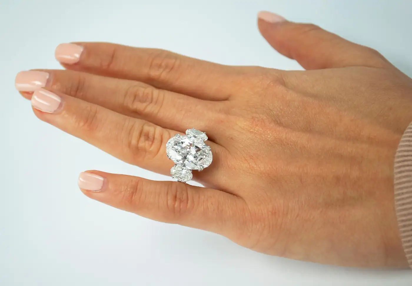 J. Birnbach GIA Certified 8.03 E SI1 Carat Oval Diamond Three-Stone Ring J. Birnbach GIA Certified 8.03 E SI1 Carat Oval Diamond Three-Stone Ring