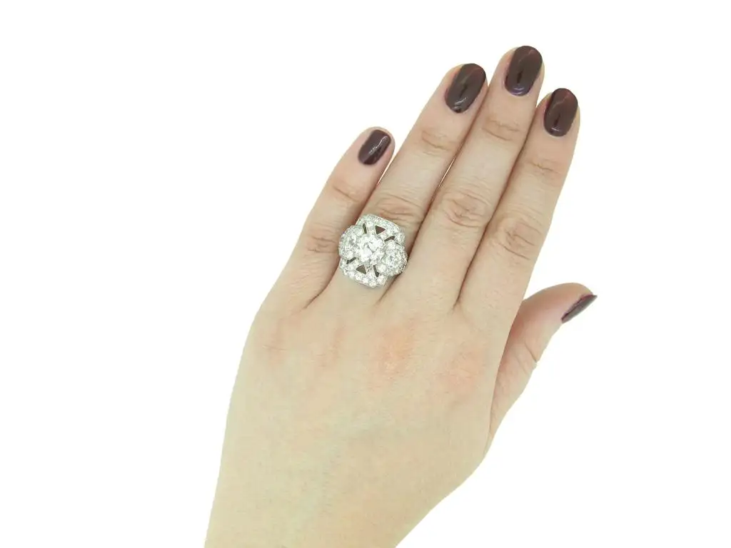 Ornate Diamond Cluster Ring For Sale, circa 1920 Ornate Diamond Cluster Ring For Sale, circa 1920