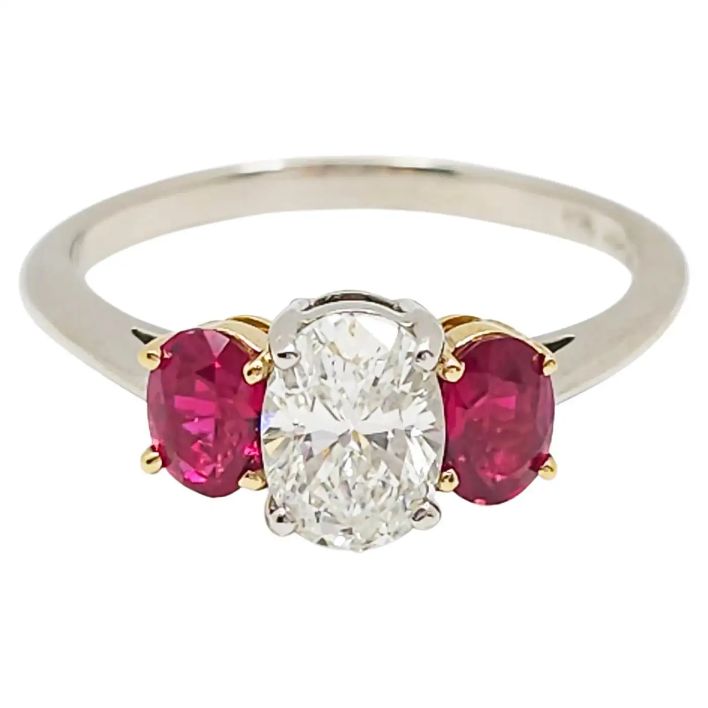 Platinum Diamond and Ruby Ring Tiffany & Co. Platinum Diamond and Ruby Ring Tiffany & Co.
