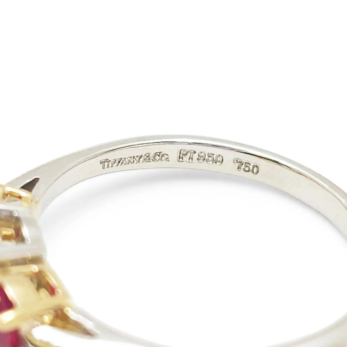 Platinum Diamond and Ruby Ring Tiffany & Co. Platinum Diamond and Ruby Ring Tiffany & Co.