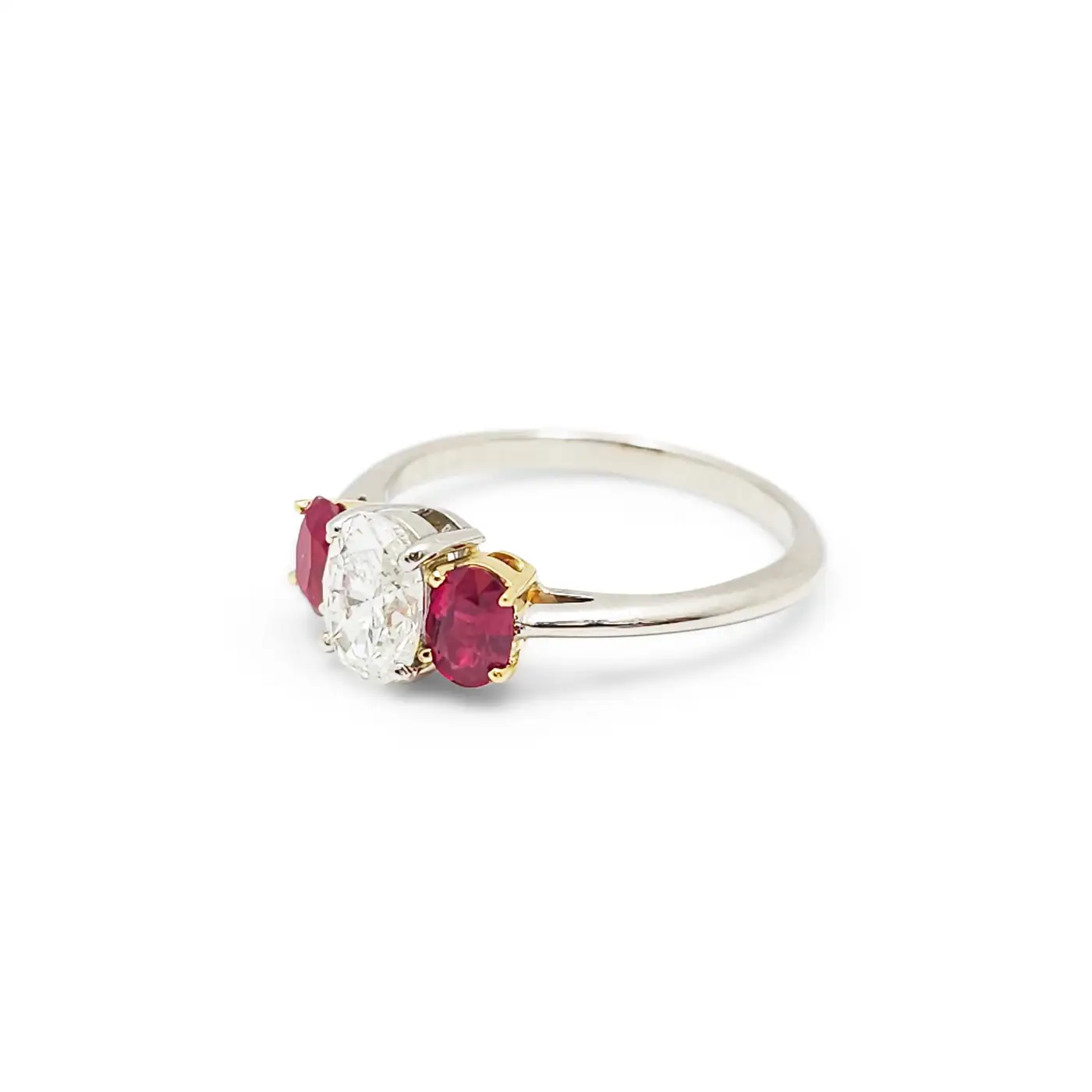 Platinum Diamond and Ruby Ring Tiffany & Co. Platinum Diamond and Ruby Ring Tiffany & Co.