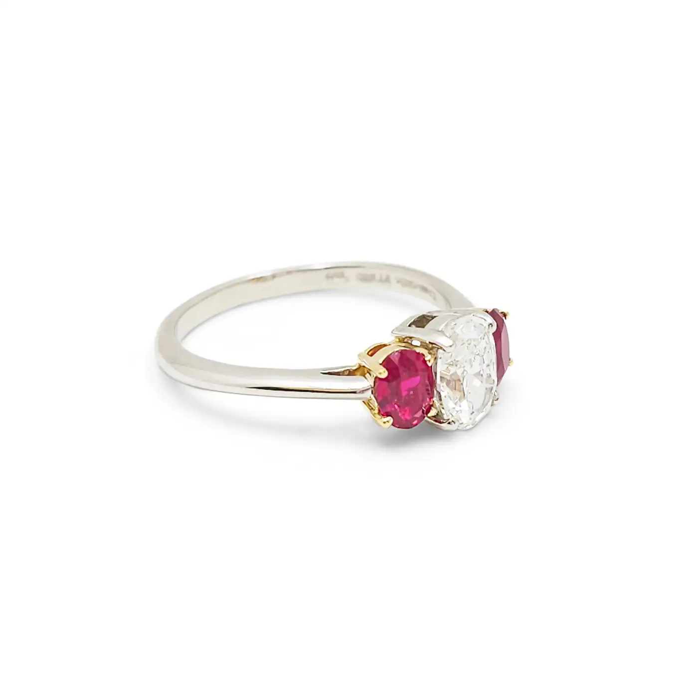 Platinum Diamond and Ruby Ring Tiffany & Co. Platinum Diamond and Ruby Ring Tiffany & Co.