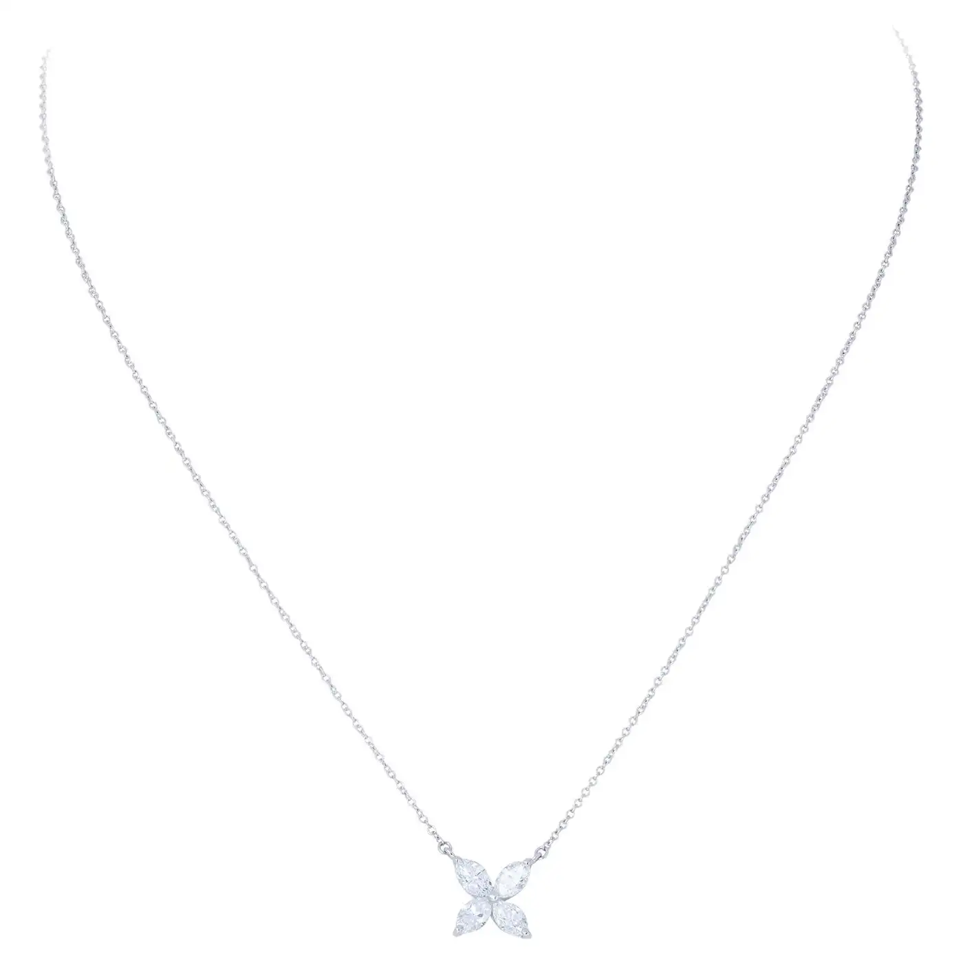 Platinum and Diamond Pendant Necklace, Large Tiffany & Co. Victoria Platinum and Diamond Pendant Necklace, Large Tiffany & Co. Victoria