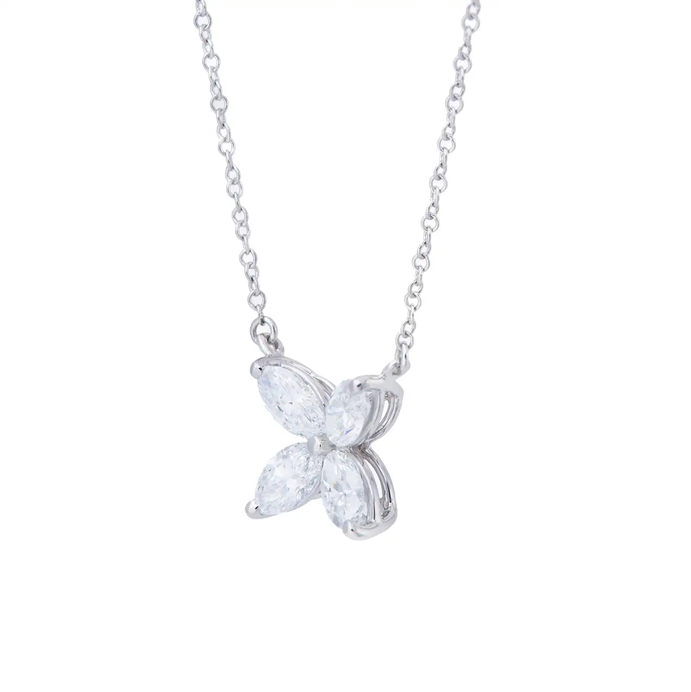 Platinum and Diamond Pendant Necklace, Large Tiffany & Co. Victoria Platinum and Diamond Pendant Necklace, Large Tiffany & Co. Victoria