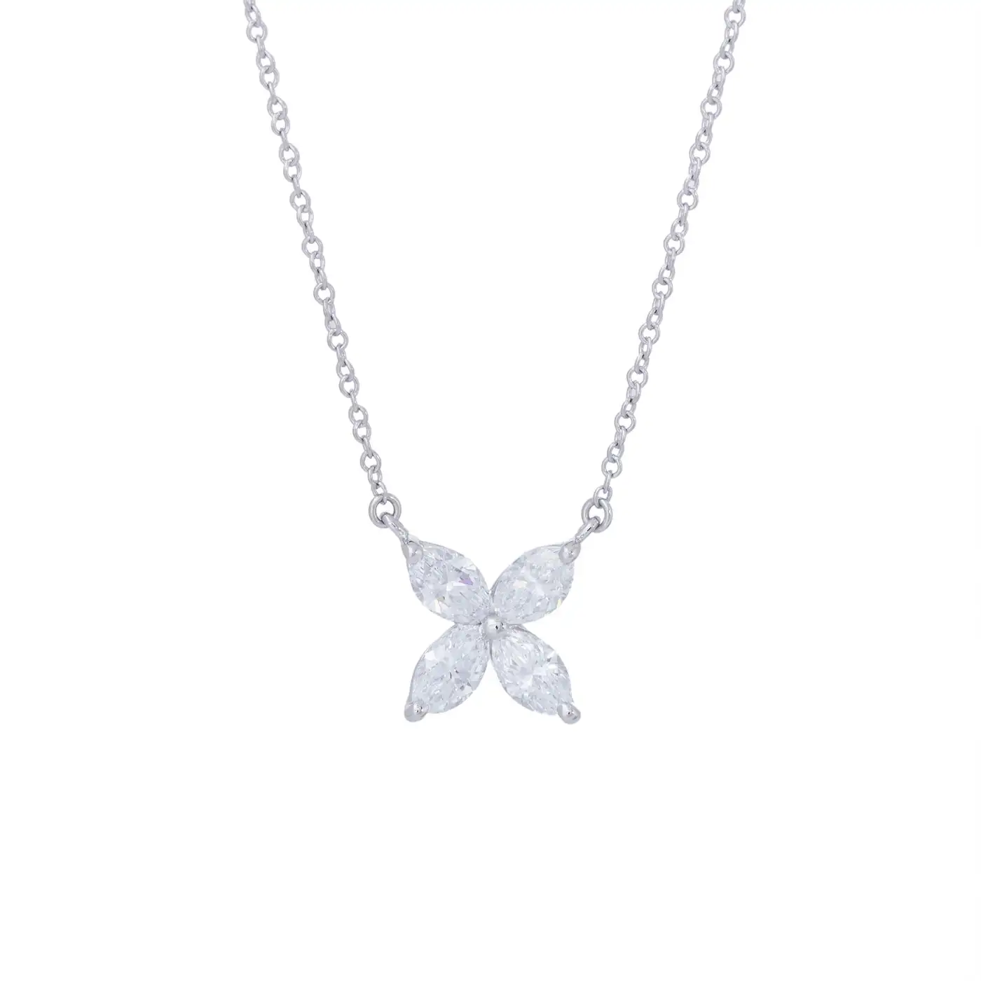 Platinum and Diamond Pendant Necklace, Large Tiffany & Co. Victoria Platinum and Diamond Pendant Necklace, Large Tiffany & Co. Victoria