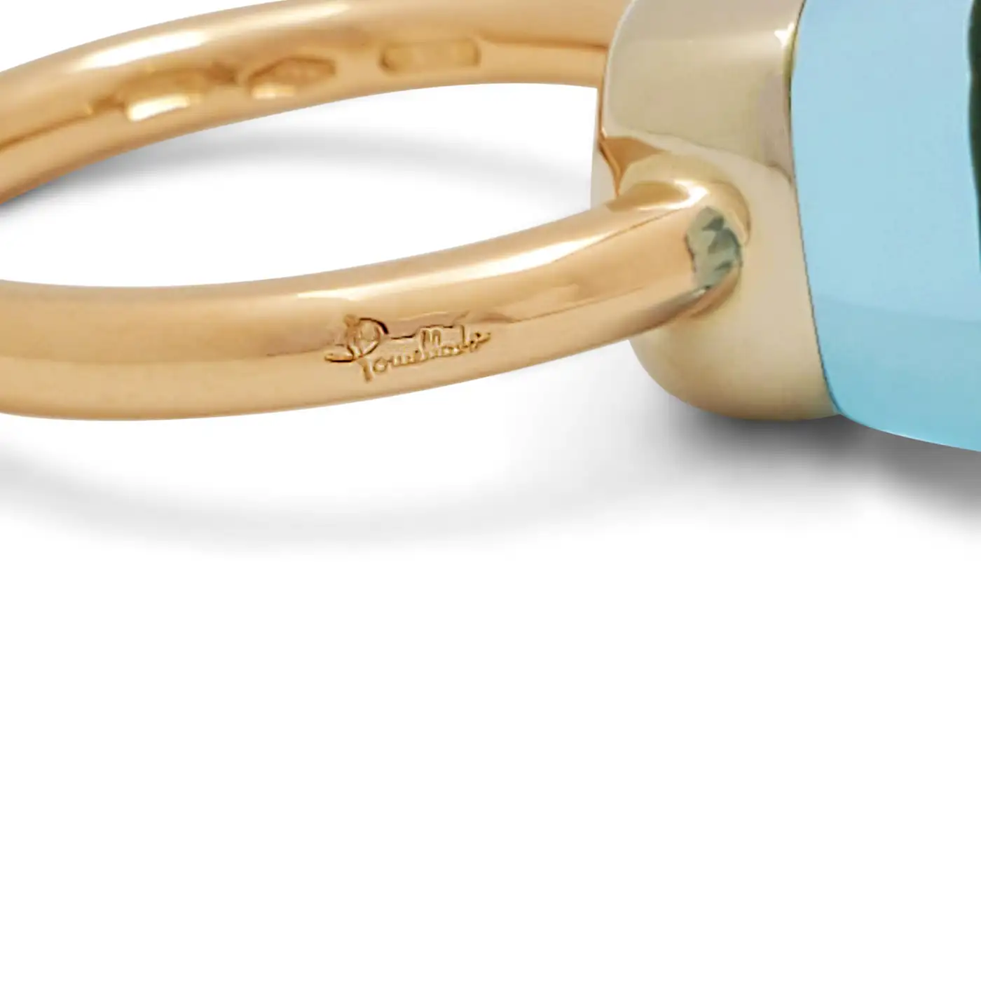 Pomellato Nudo Rose Gold and Blue Topaz Ring Pomellato Nudo Rose Gold and Blue Topaz Ring