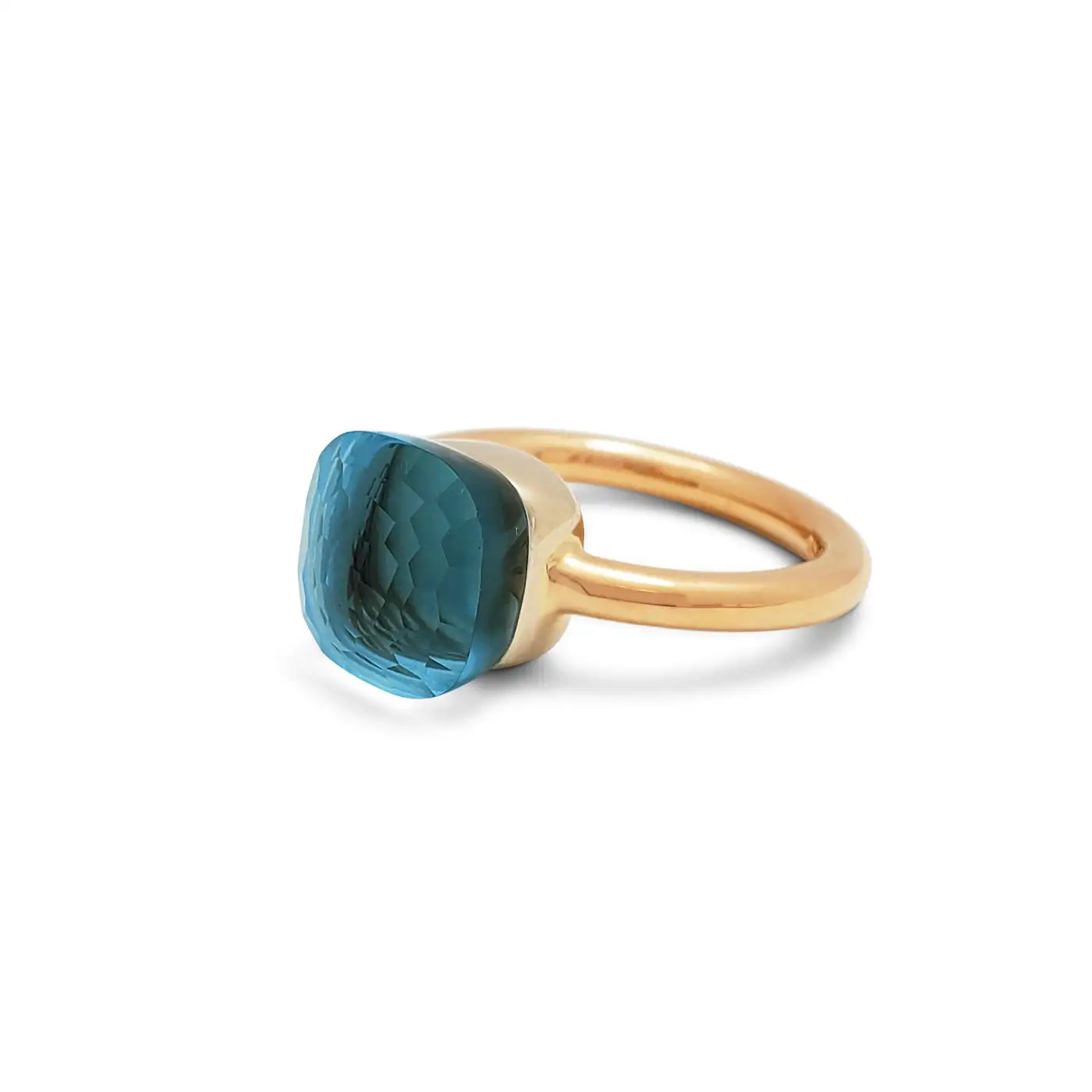 Pomellato Nudo Rose Gold and Blue Topaz Ring Pomellato Nudo Rose Gold and Blue Topaz Ring