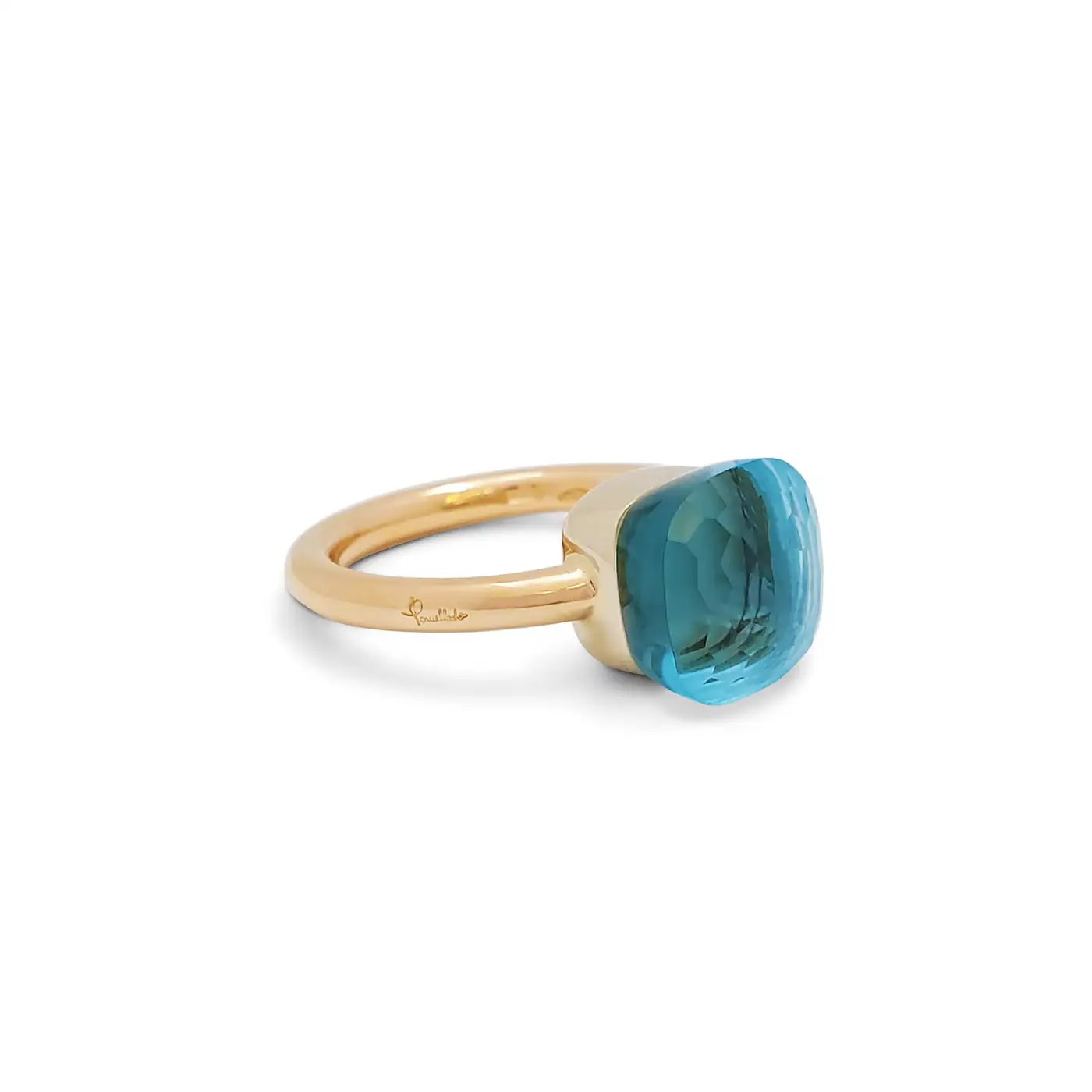 Pomellato Nudo Rose Gold and Blue Topaz Ring Pomellato Nudo Rose Gold and Blue Topaz Ring