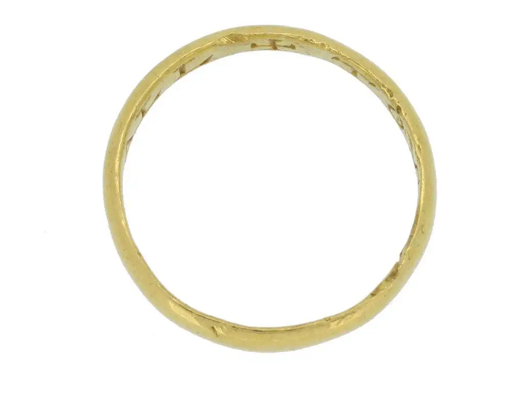 Post Mediaeval Gold Posy Ring TOVT IOVRS LOIALL Post Mediaeval Gold Posy Ring TOVT IOVRS LOIALL
