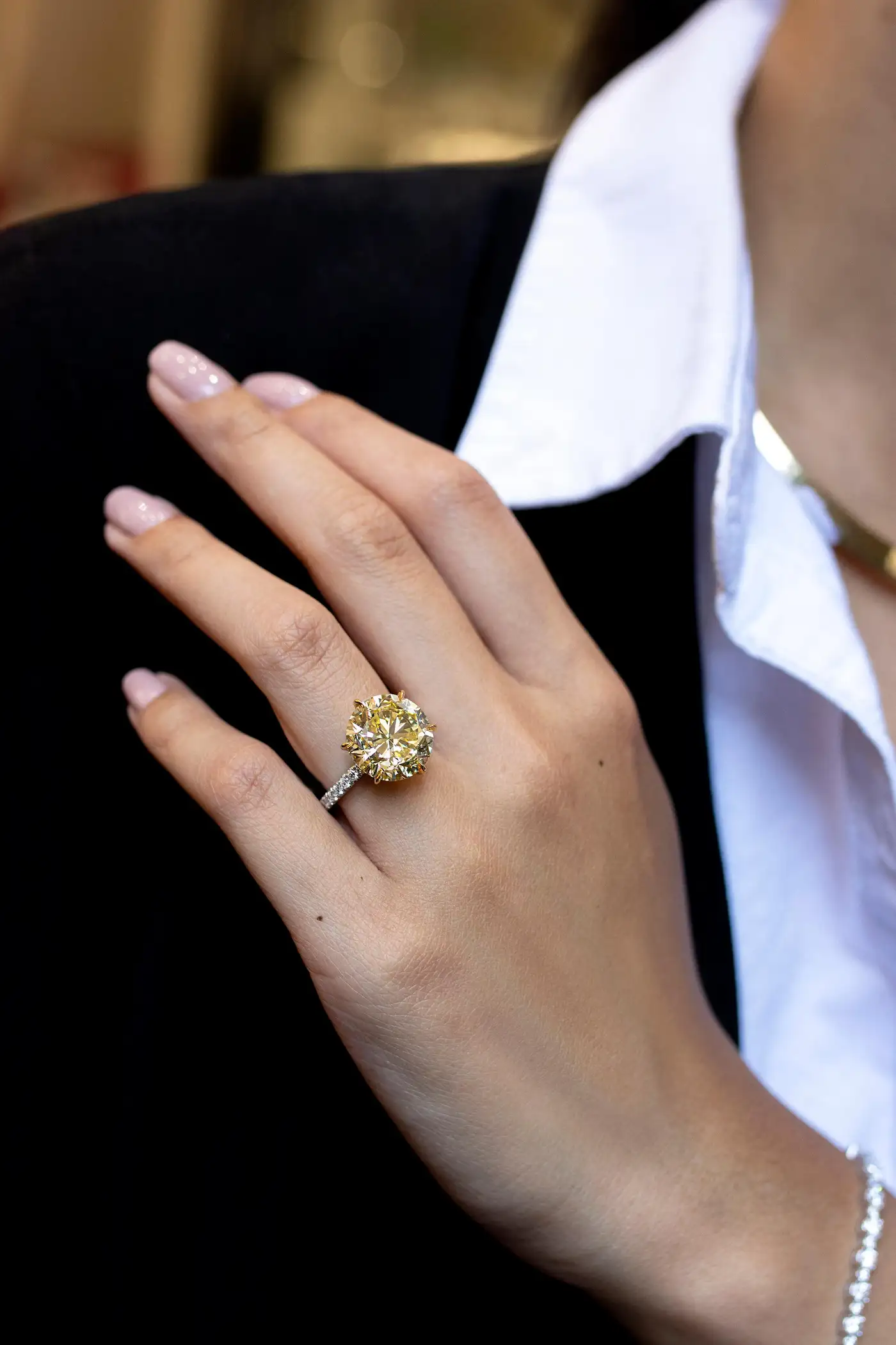 Roman Malakov GIA Certified Fancy Intense Yellow Diamond Engagement Ring Roman Malakov GIA Certified Fancy Intense Yellow Diamond Engagement Ring