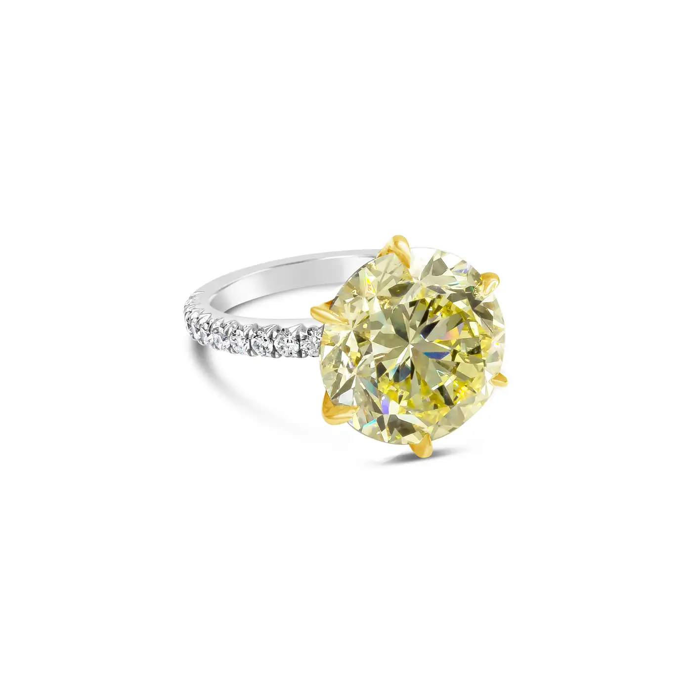 Roman Malakov GIA Certified Fancy Intense Yellow Diamond Engagement Ring Roman Malakov GIA Certified Fancy Intense Yellow Diamond Engagement Ring
