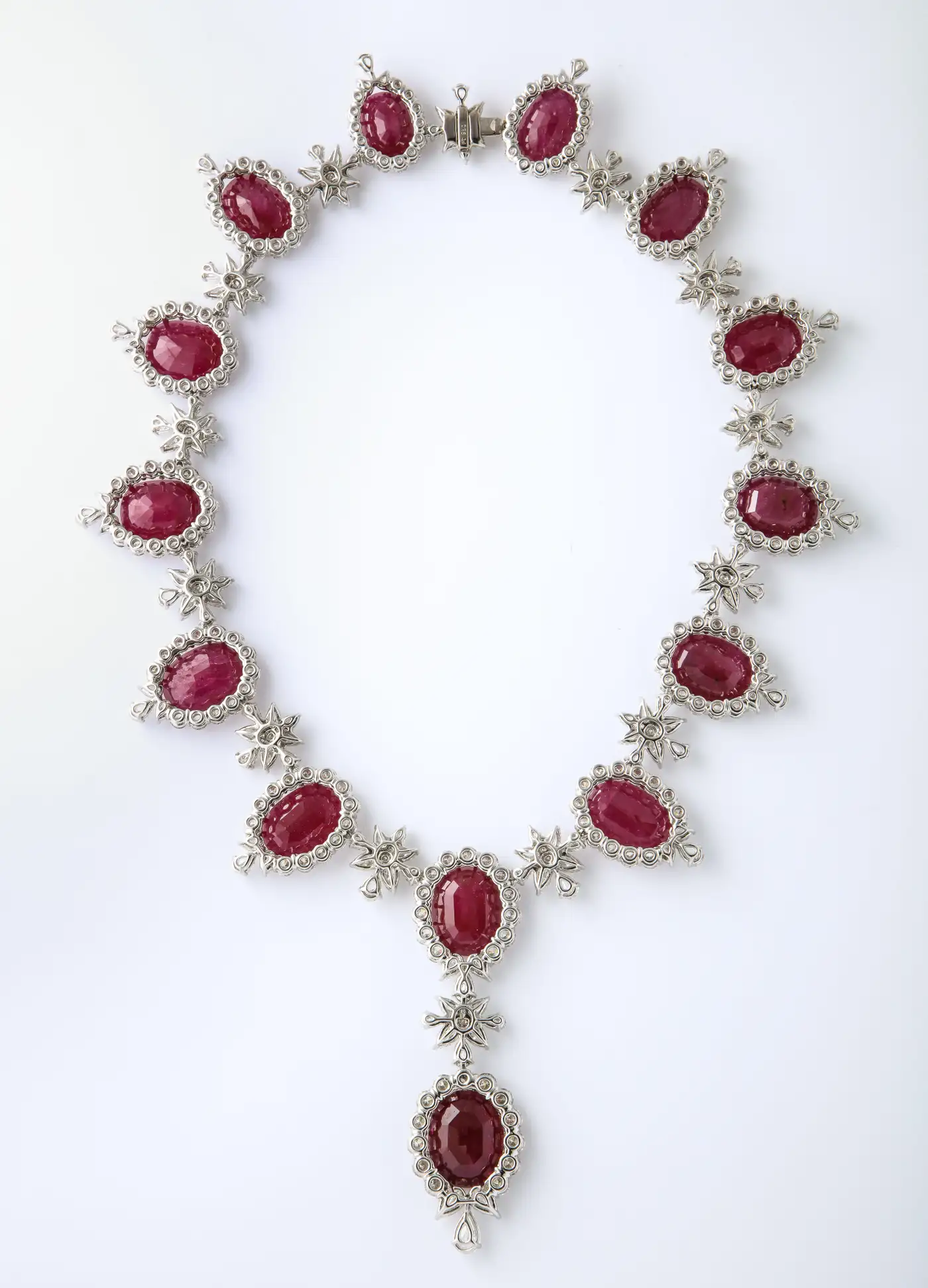 Ruby and Diamond Necklace For Sale Ruby and Diamond Necklace For Sale
