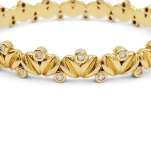 Temple St. Clair Yellow Gold Diamond Bangle Bracelet Temple St. Clair Yellow Gold Diamond Bangle Bracelet