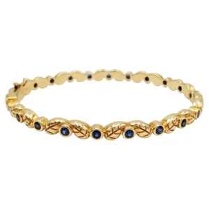 Temple St. Clair Yellow Gold Sapphire Bangle Bracelet Temple St. Clair Yellow Gold Sapphire Bangle Bracelet
