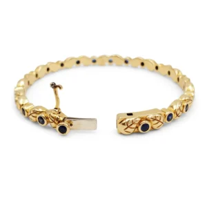 Temple St. Clair Yellow Gold Sapphire Bangle Bracelet Temple St. Clair Yellow Gold Sapphire Bangle Bracelet
