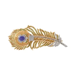 Tiffany & Co. Diamond Tanzanite and Sapphire Feather Brooch Tiffany & Co. Diamond Tanzanite and Sapphire Feather Brooch