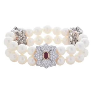 Tiffany & Co. Ruby Pearl and Diamond Bracelet Tiffany & Co. Ruby Pearl and Diamond Bracelet