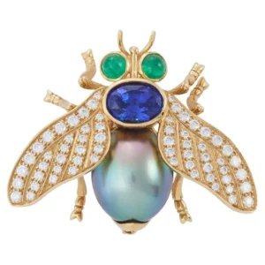 Tiffany & Co. Tahitian Pearl Tanzanite and Diamond Brooch Tiffany & Co. Tahitian Pearl Tanzanite and Diamond Brooch