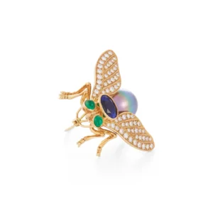 Tiffany & Co. Tahitian Pearl Tanzanite and Diamond Brooch Tiffany & Co. Tahitian Pearl Tanzanite and Diamond Brooch