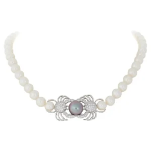 Tiffany & Co. Tahitian Pearl and Diamond Crab Necklace Tiffany & Co. Tahitian Pearl and Diamond Crab Necklace