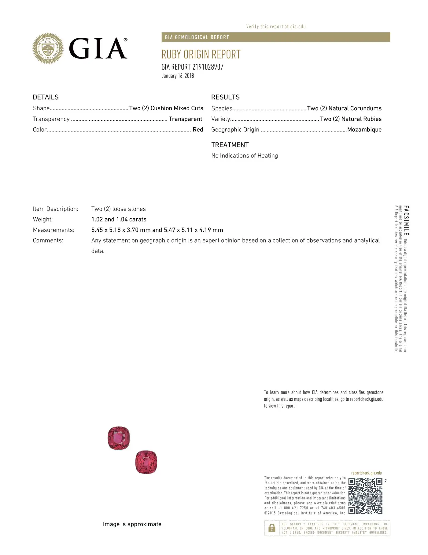 Unheated Ruby Earrings Cushion Cut 4.35 Carats GIA Unheated Ruby Earrings Cushion Cut 4.35 Carats GIA