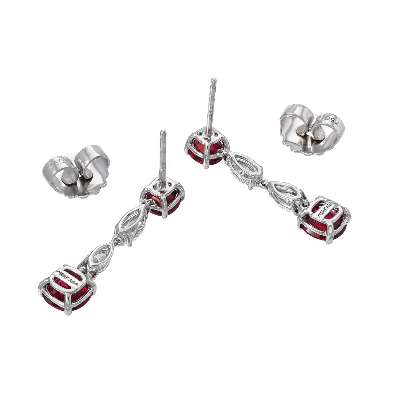 Unheated Ruby Earrings Cushion Cut 4.35 Carats GIA Unheated Ruby Earrings Cushion Cut 4.35 Carats GIA