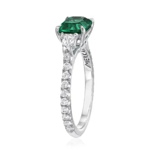 Untreated Emerald Ring 1.47 Carat No Oil AGL Certified Panjshir Afghanistan Untreated Emerald Ring 1.47 Carat No Oil AGL Certified Panjshir Afghanistan
