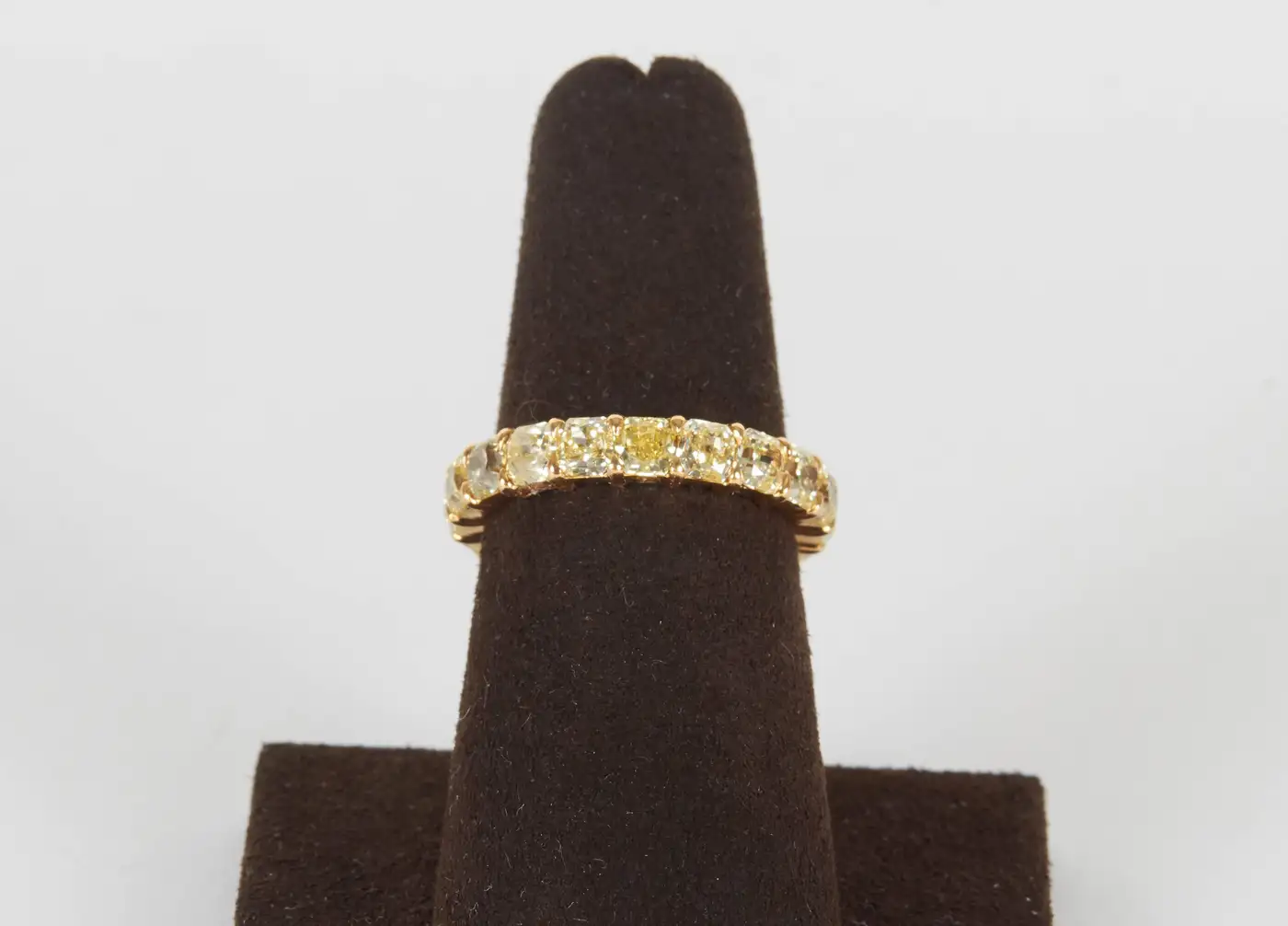 Yellow Diamond Gold Eternity Band Ring Yellow Diamond Gold Eternity Band Ring