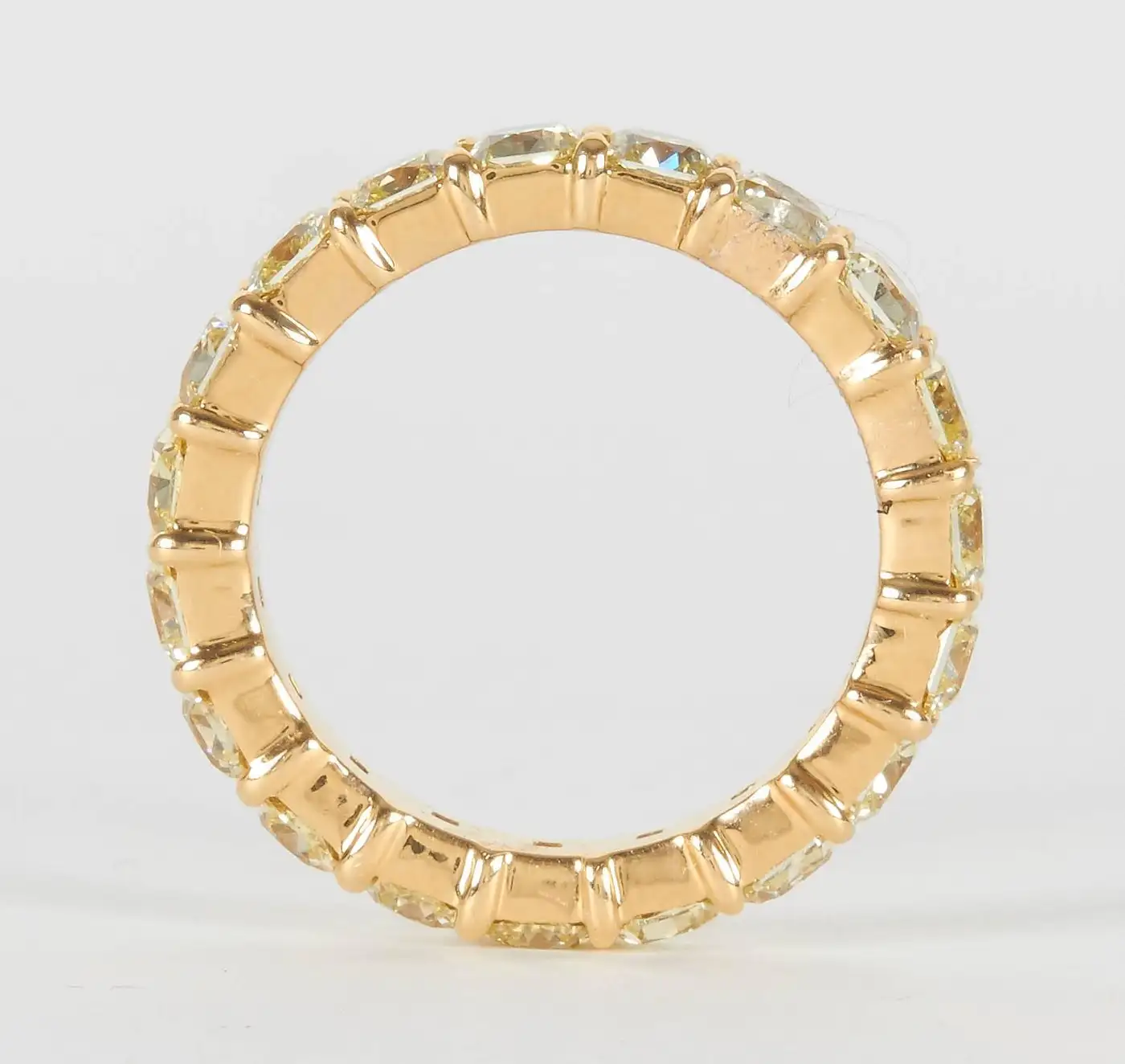 Yellow Diamond Gold Eternity Band Ring Yellow Diamond Gold Eternity Band Ring