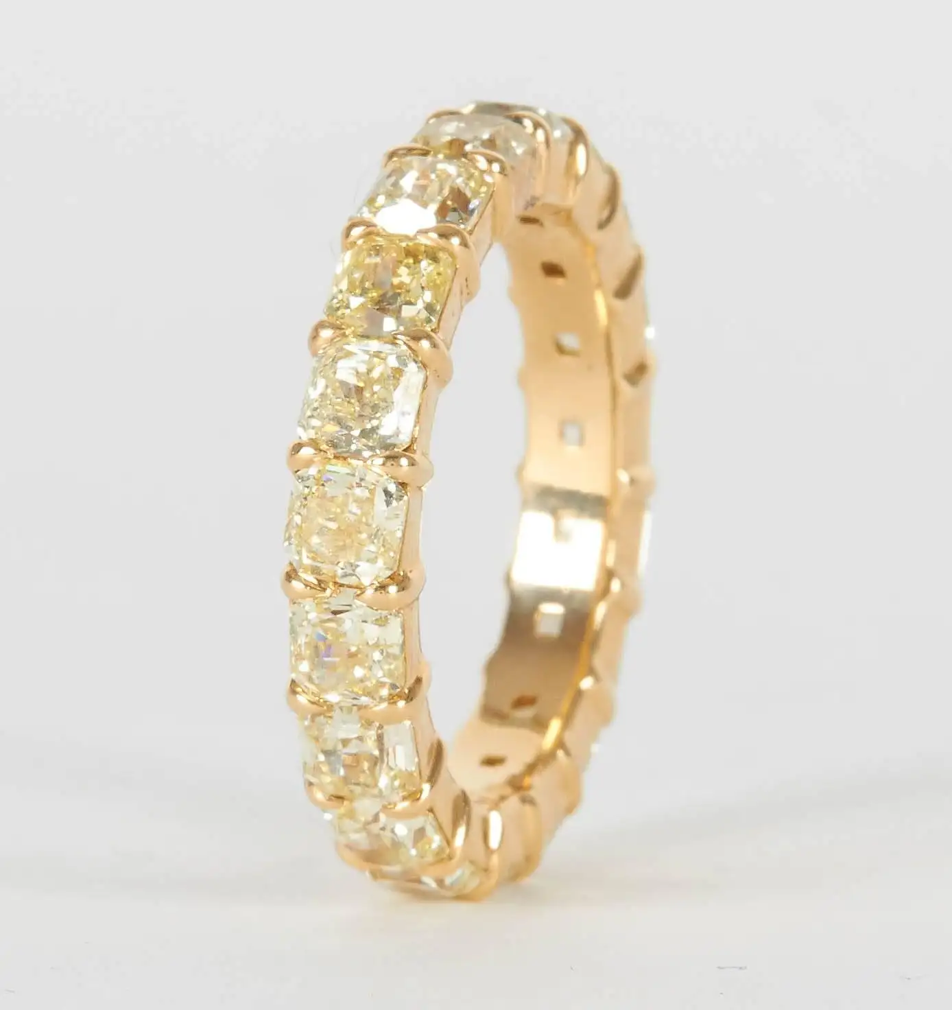 Yellow Diamond Gold Eternity Band Ring Yellow Diamond Gold Eternity Band Ring