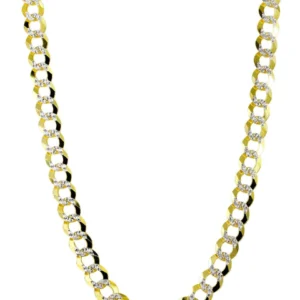 10K Gold Hollow Diamond Cut Cuban Link Chain - Men's Gold Chain